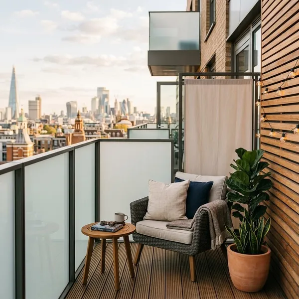Balkon afschermen tegen wind