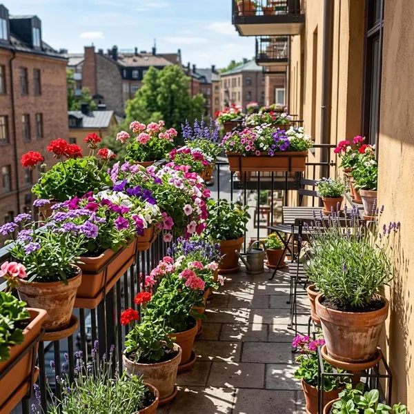 balkon bloemen
