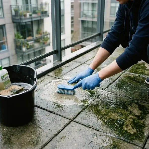 Balkon schoonmaken in de juiste volgorde