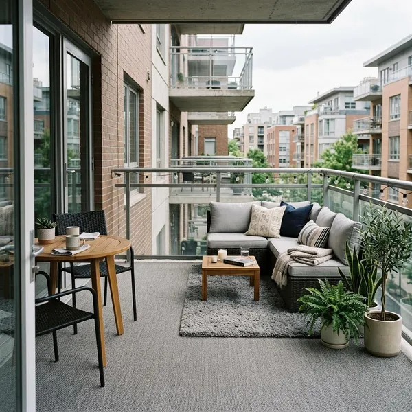 Balkon tapijt bij regen en vocht