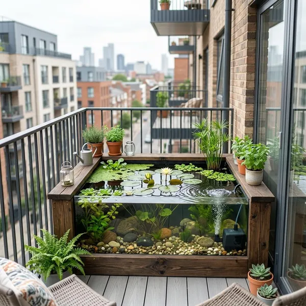 Welke planten kies je voor een balkonvijver?