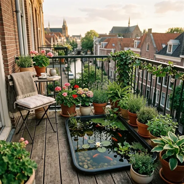 Hoe onderhoud je een balkonvijver?