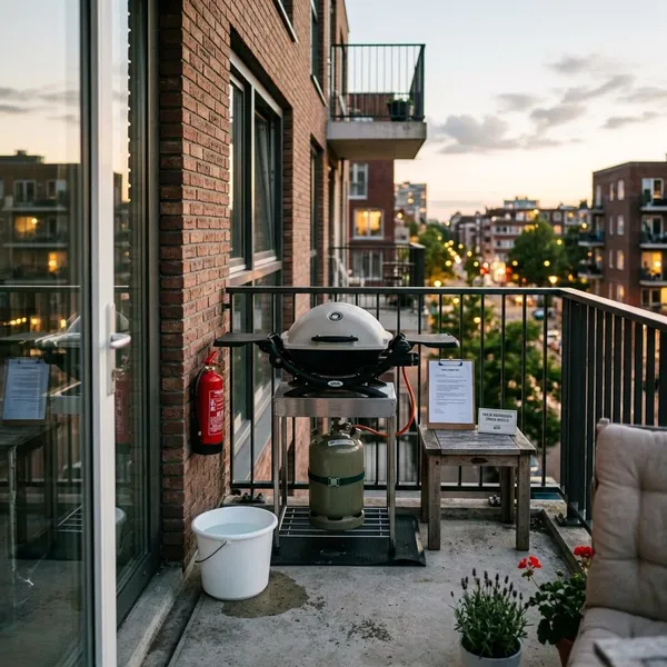 Gas bbq op balkon en de regels