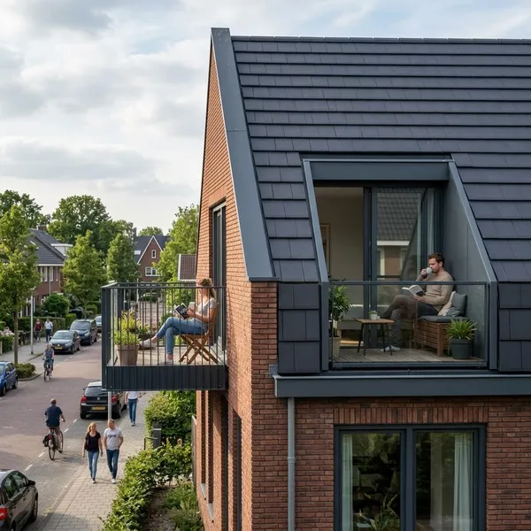 Veelgemaakte verwarring bij balkon binnen dakvlak