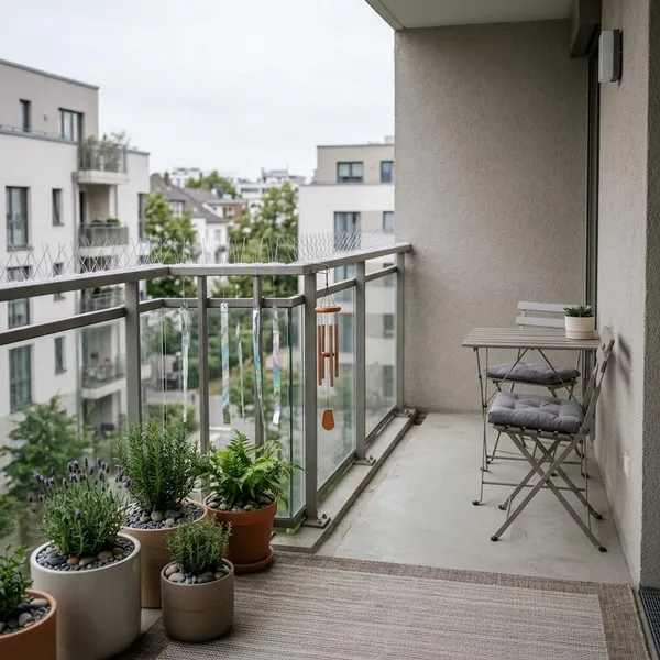 hoe houd ik vogels van mijn balkon