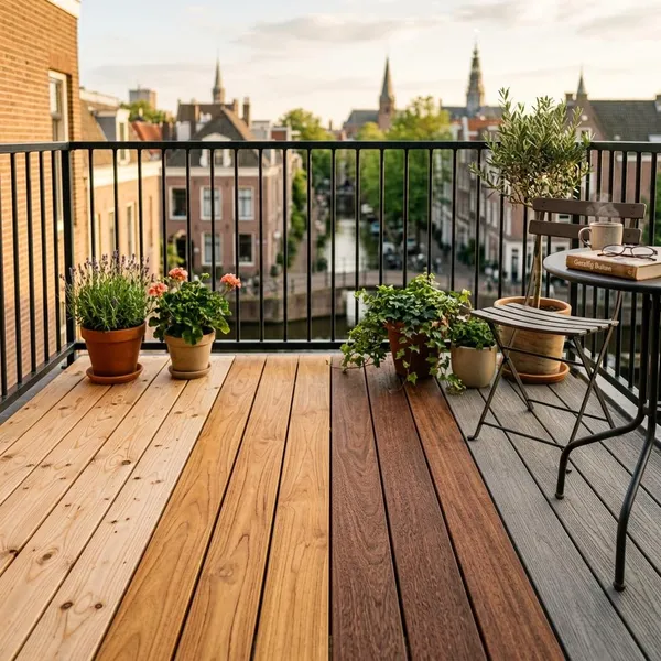Balkon controleren voordat je hout legt