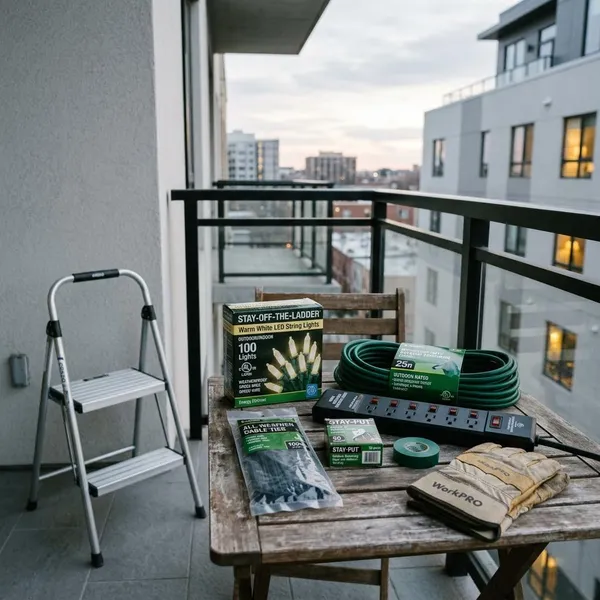Welke kerstverlichting is geschikt voor een balkon?