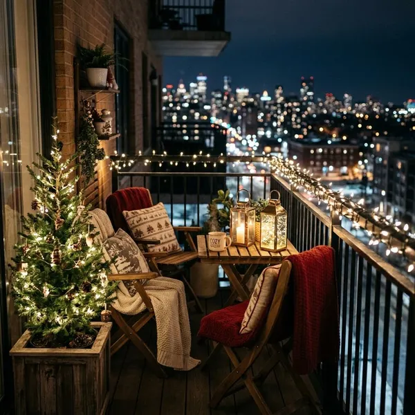 Zo maak je kerstverlichting op je balkon sfeervol