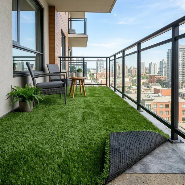 Welk kunstgras past het best op een balkon