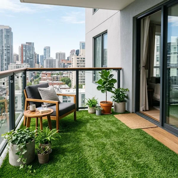 Kunstgras op balkon schoonmaken en onderhouden