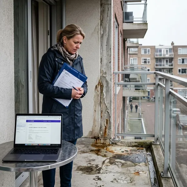 Wat als de lekkage van een ander balkon komt?