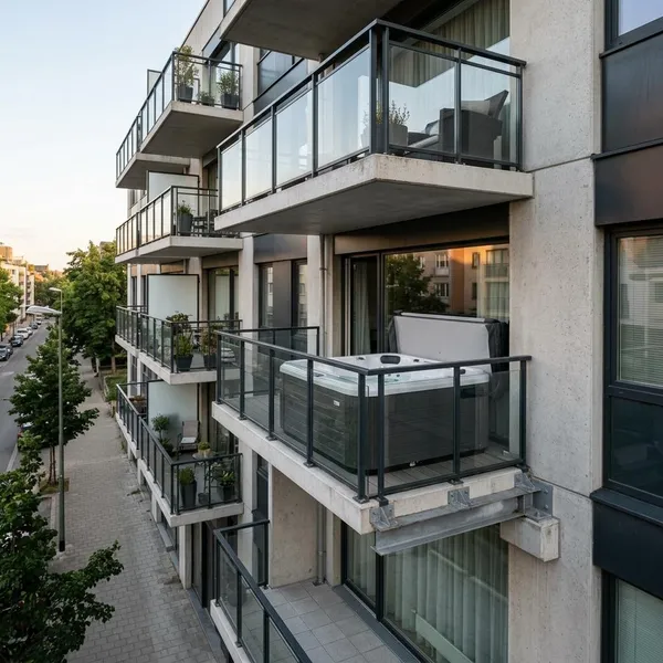 mag een jacuzzi op balkon