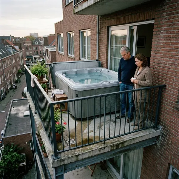 Praktische problemen bij een jacuzzi op balkon