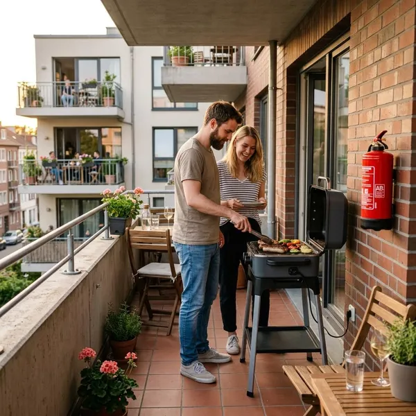 mag je een elektrische bbq op balkon