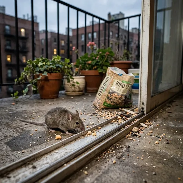 muizen op het balkon