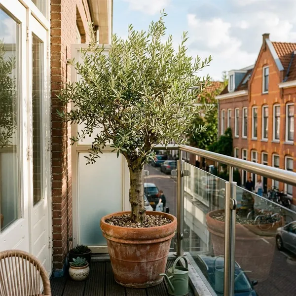 olijfboom op balkon