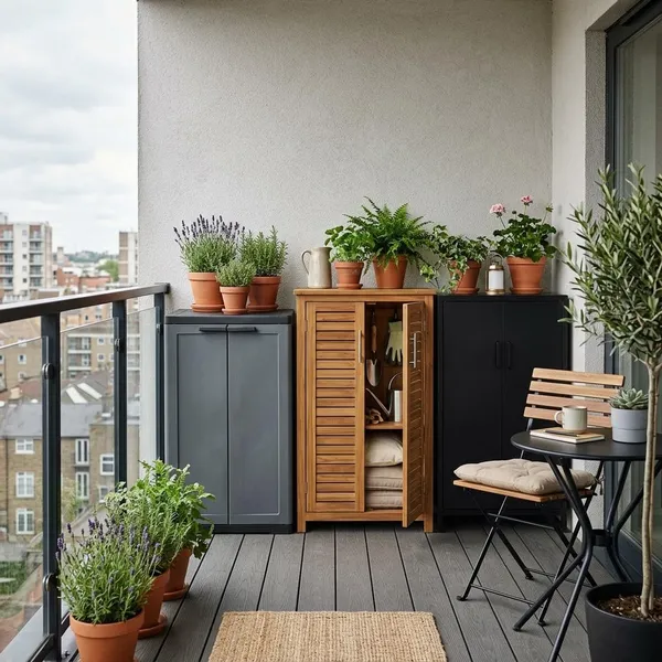 Formaat opbergkast voor balkon