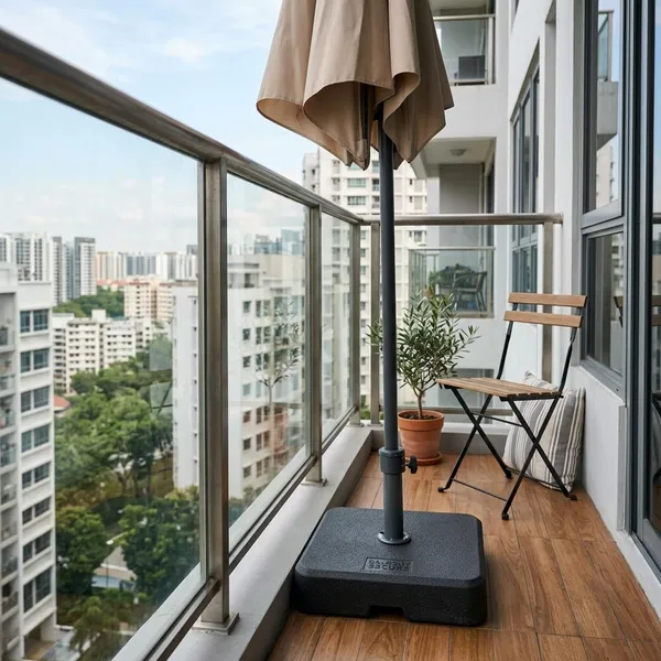 Welke parasolvoet voor balkon is het veiligst