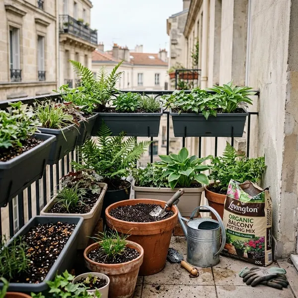 Hangplanten en klimplanten voor een klein balkon op het noorden
