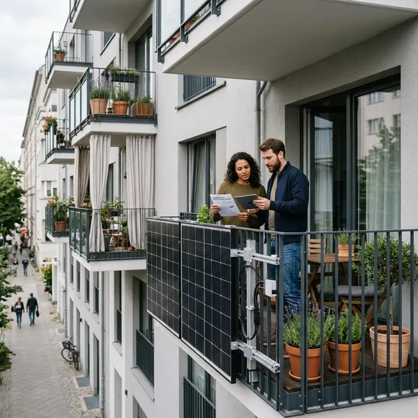 Veiligheid bij zonnepanelen aan een balkon