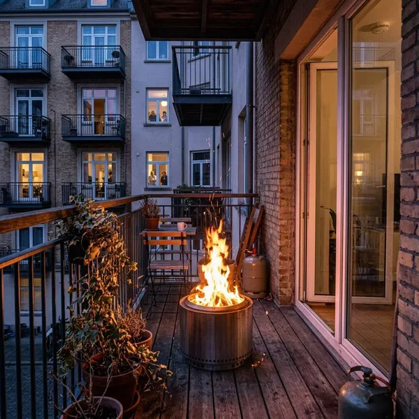 Waarom een vuurkorf op balkon riskant is