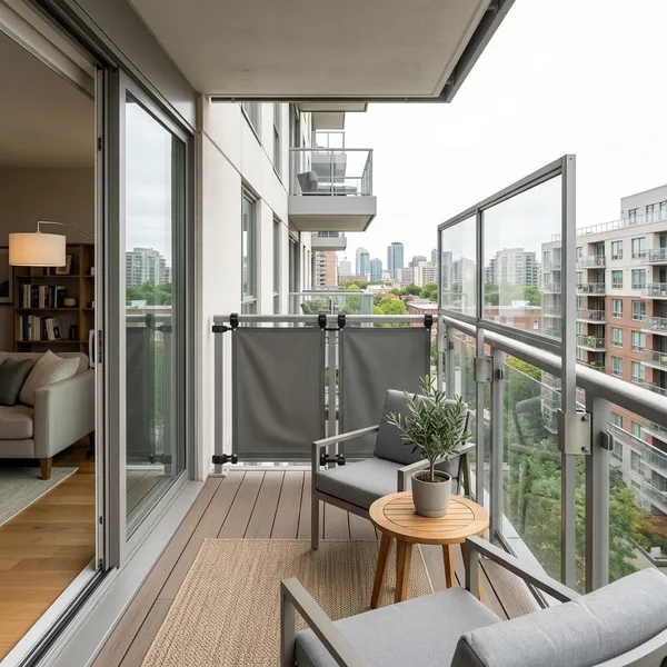 Windscherm balkon zonder boren bevestigen